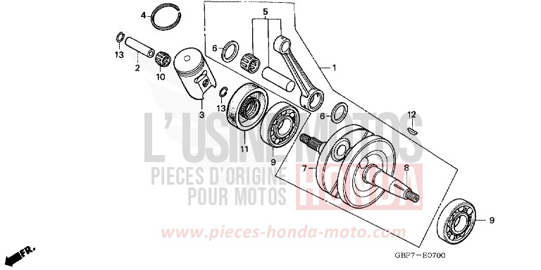 VILEBREQUIN de CR85R "Grandes Roues" EXTREME RED (R292) de 2004